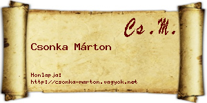 Csonka Márton névjegykártya